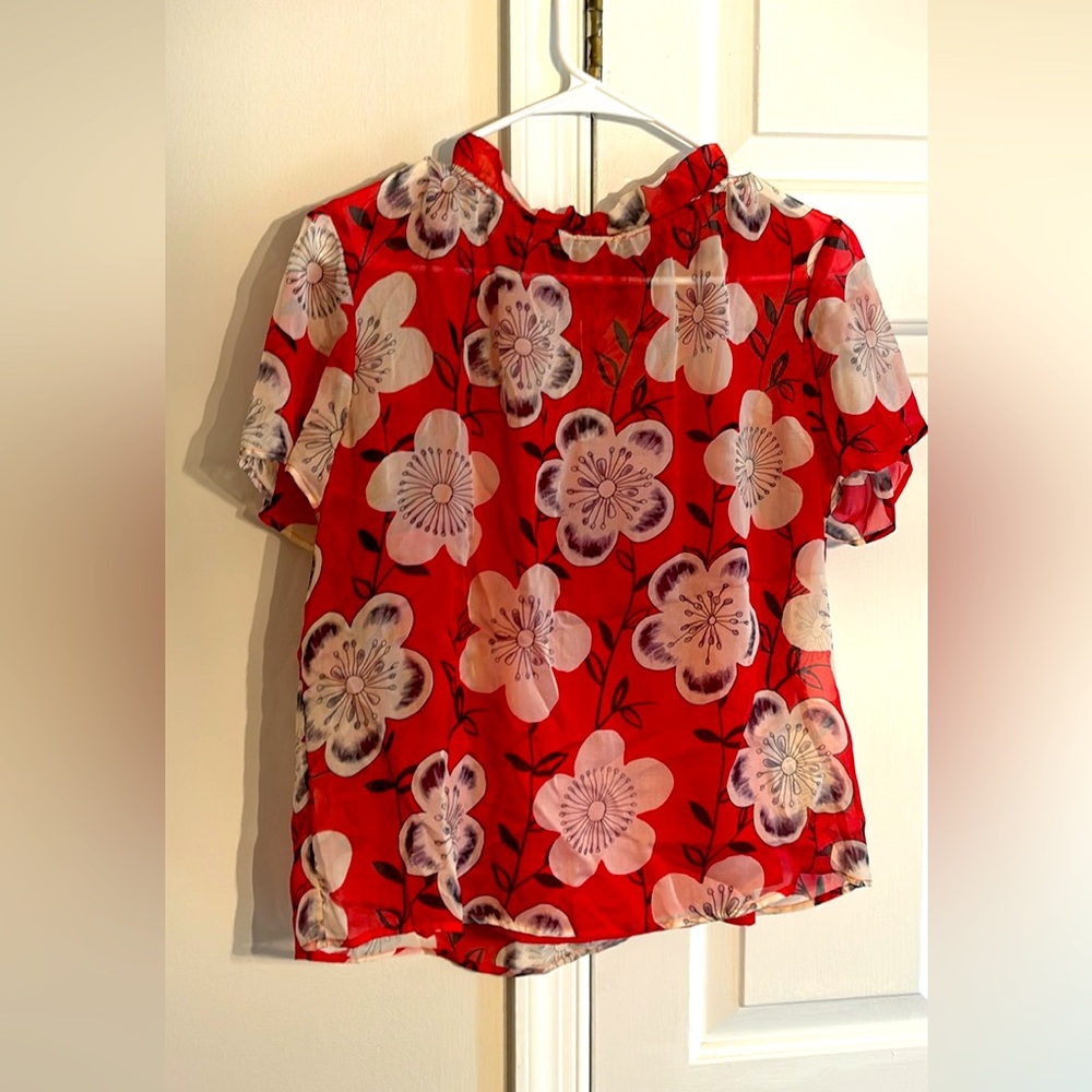 Red Floral Emporio Armani top